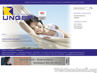 sonnenschutz-unger.de website preview