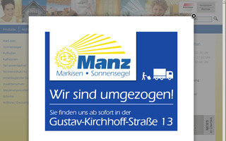 manzsonnenschutz.de website preview