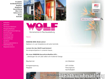 sonnenschutz-wolf.de website preview