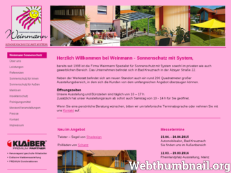 weinmann-sonnenschutz.de website preview