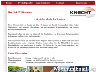 knecht-sonnenschutz.de website preview