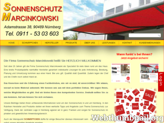 sonnenschutz-marcinkowski.de website preview