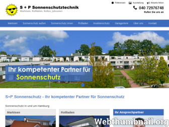 sp-sonnenschutz.de website preview