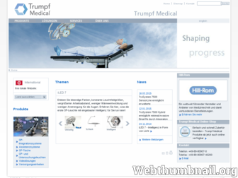 trumpf-med.com website preview