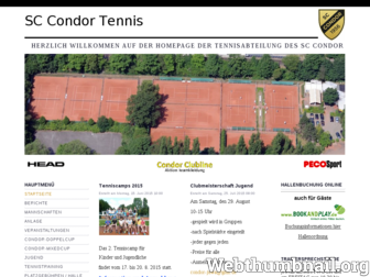 sccondor-tennis.de website preview