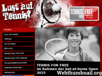 tennis-for-free.de website preview