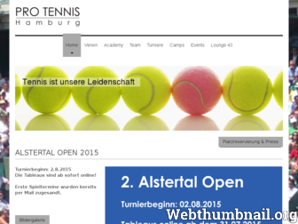 pro-tennis-hamburg.de website preview