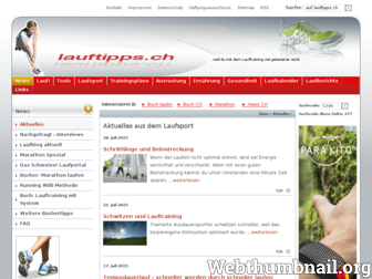 lauftipps.ch website preview