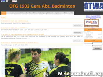 otg-badminton.de website preview