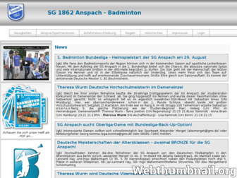 sga-badminton.de website preview