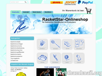 badmintonshop-racketstar.de website preview