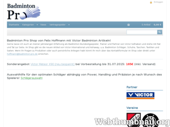 badminton-pro.de website preview