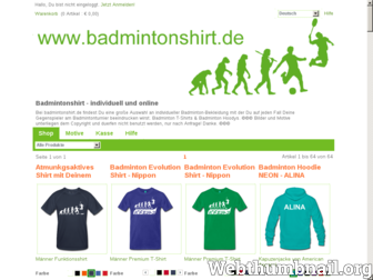 badmintonshirt.de website preview