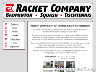 racket-company.de website preview