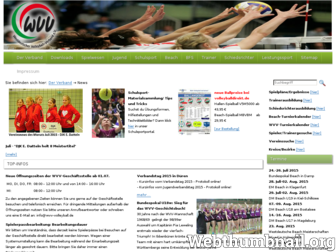 wvv-volleyball.de website preview