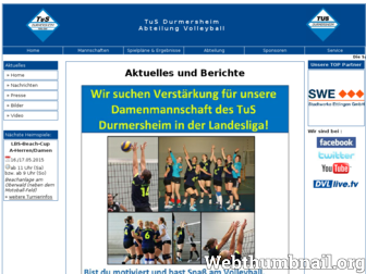 volleyball-durmersheim.de website preview
