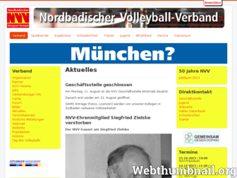 volleyball-nordbaden.de website preview