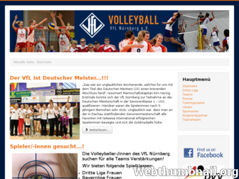 vfl-nuernberg-volleyball.de website preview