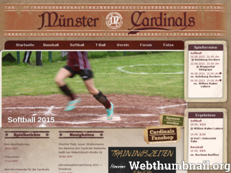 muenster-cardinals.de website preview