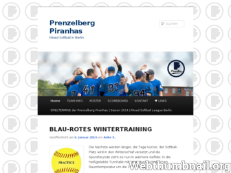 prenzelberg-piranhas.de website preview