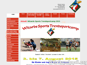 wizards-sports.ch website preview