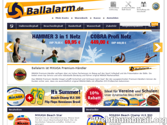 ballalarm.de website preview