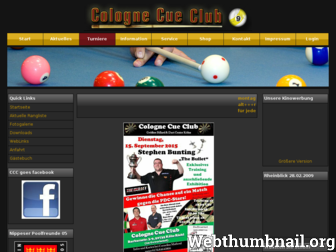 cologne-cue-club.de website preview