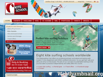 kiteboarding-club.com website preview