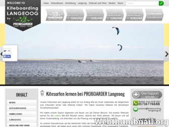 kiteboarding-langeoog.eu website preview