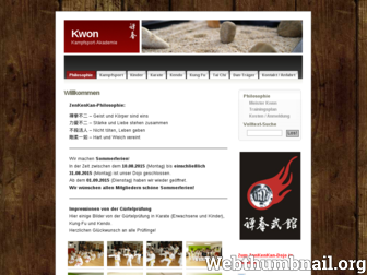 kampfsport-kwon.de website preview