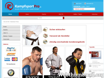 kampfsportpro.de website preview