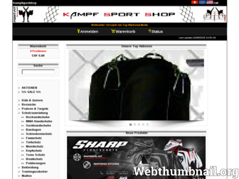 kampfsportshop.com website preview