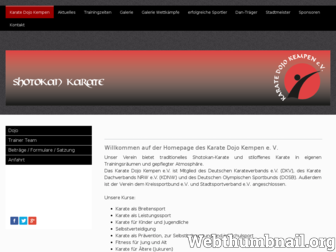 karate-kempen.de website preview