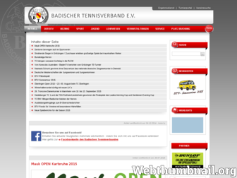 badischertennisverband.de website preview