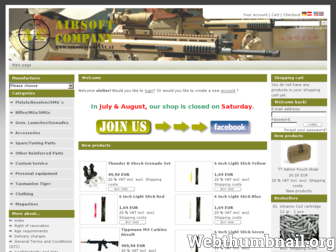 airsoftcompany.at website preview