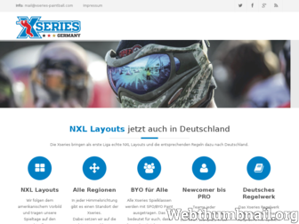 xseries-paintball.com website preview
