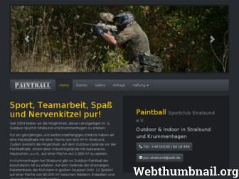paintball-stralsund.de website preview
