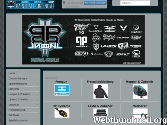 paintball-online.at website preview