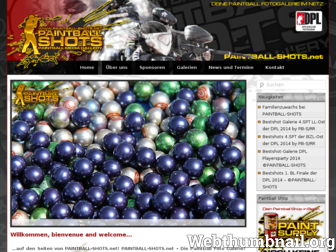 paintball-shots.net website preview