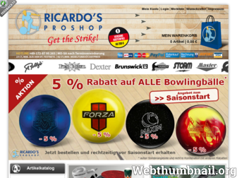 ricardos-bowling-proshop.de website preview