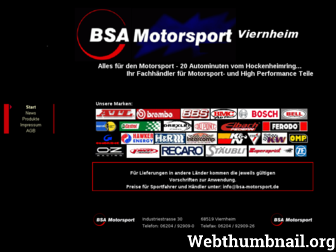 bsa-motorsport.com website preview