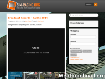 sim-racing.org website preview