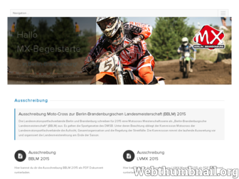 motocross-brandenburg.de website preview