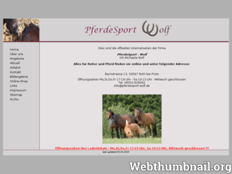 pferdesport-wolf.de website preview
