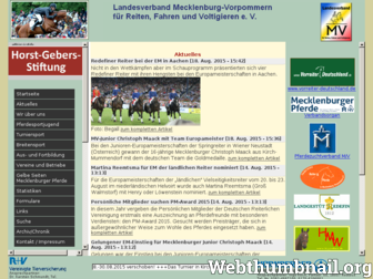 pferdesportverband-mv.de website preview
