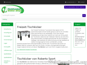 shop.tischfussball-online.com website preview