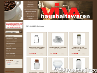 viva-haushaltswaren.de website preview