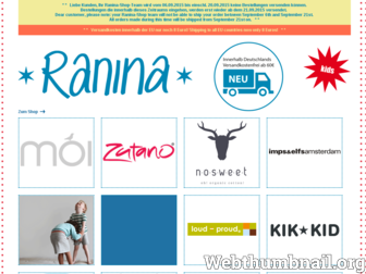 ranina-shop.de website preview