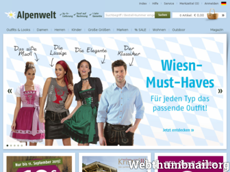 alpenwelt-versand.com website preview