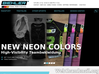 biehler-sportswear.de website preview